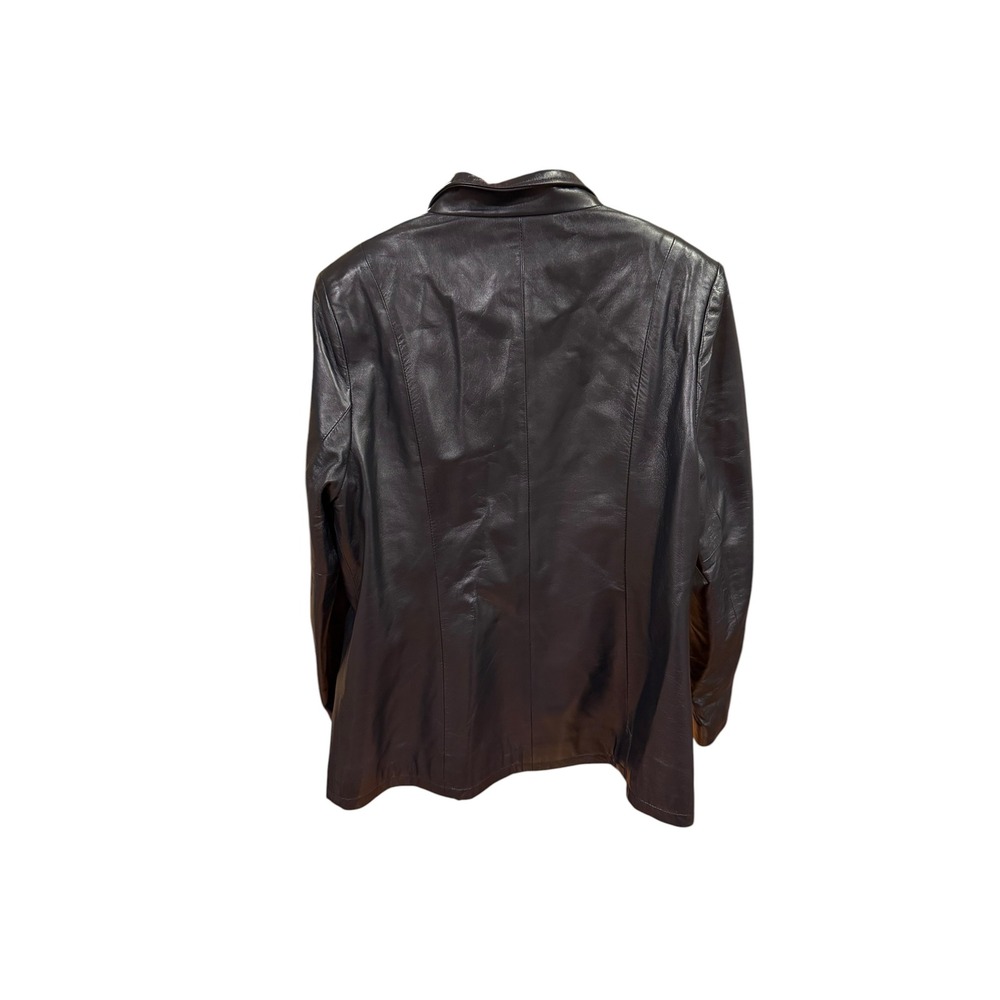 Y2K vtg soft supple Bogato Black Leather Zip Up Jacket Made in Canada Womens XL - Picture 5 of 7
